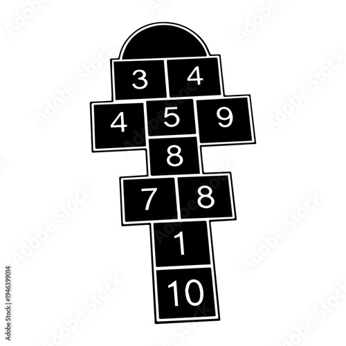 Hopscotch game outline