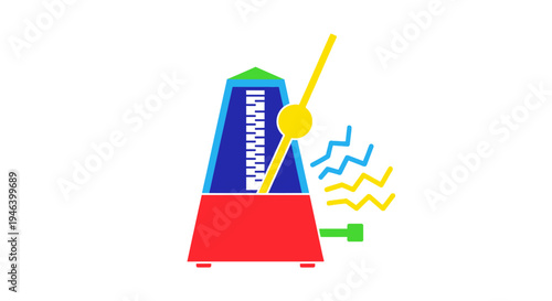 Vibrant Metronome with Colorful Design.