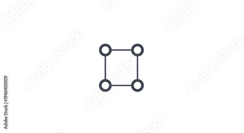 Simple connected dots forming square shape.