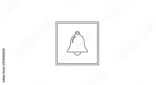 Simple line drawing of a bell.