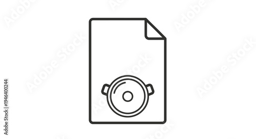 Simple line drawing of a document.