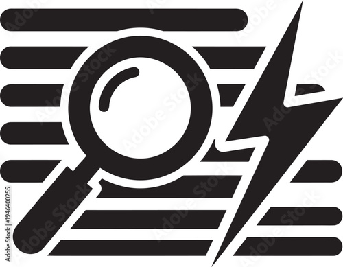 search speed optimization magnifying glass lightning bolt