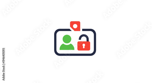 Digital Identity Verification Process Icon.