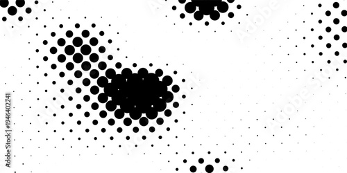 Monochrome Gradient Dot Pattern Background: Abstract Vector Design with Transitioning Black Circles on White, Ideal for Modern and Futuristic Visuals