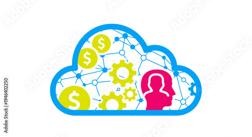 Cloud Computing Business Technology Concept.