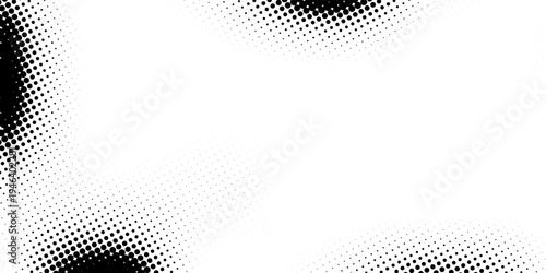 Monochrome Gradient Dot Pattern Background: Abstract Vector Design with Transitioning Black Circles on White, Ideal for Modern and Futuristic Visuals