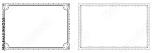 Certificate border frame ornamental design collection