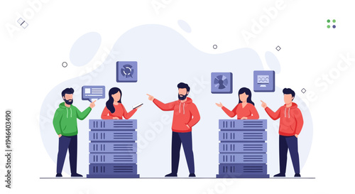 Teamwork in Data Center: People Managing Servers and Technology