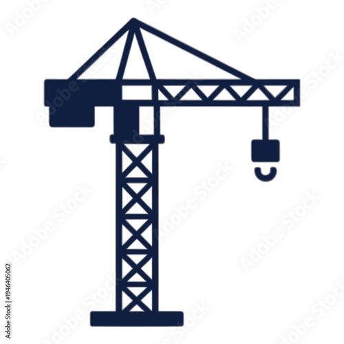 Construction Crane With Hook Vector Icon