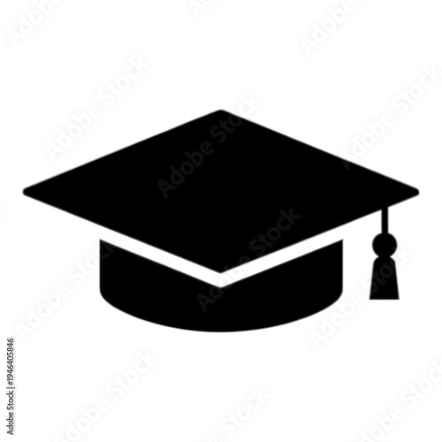 Graduation Cap With Tassel Outline Vector Icon