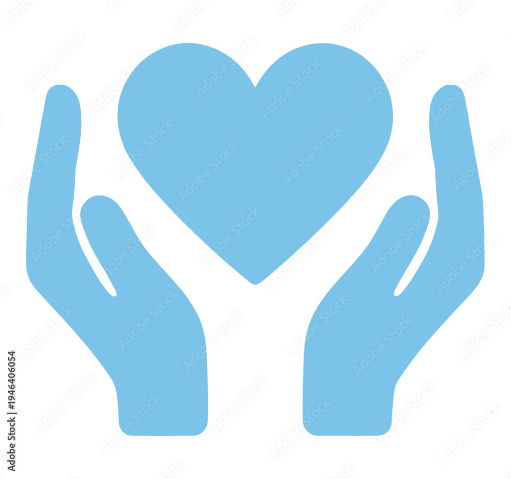 Obraz premium Hands Holding Heart Flat Icon