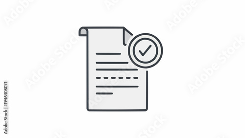 Approved Document Icon with Checkmark.