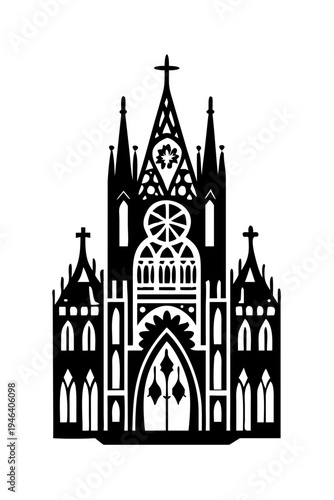 Gothic Cathedral Church Emblem