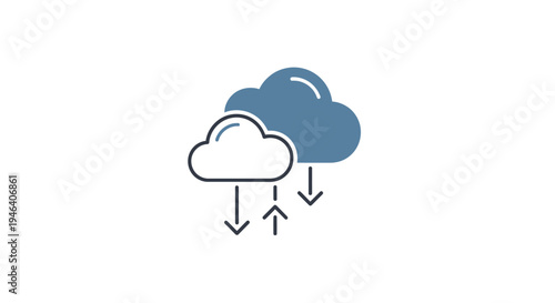 Weather Cloud Rain Symbol Icon.