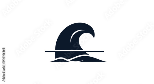 Wave Icon Ocean Graphic Symbol.