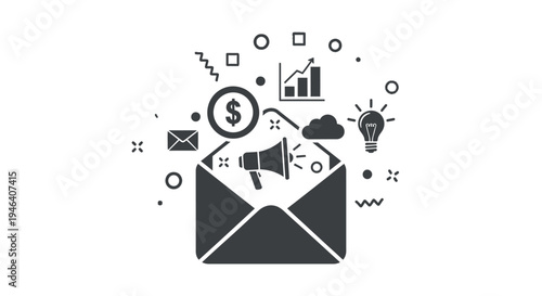 Email Marketing Business Communication Concept.