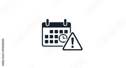 Warning Calendar Deadline Expiration Alert.