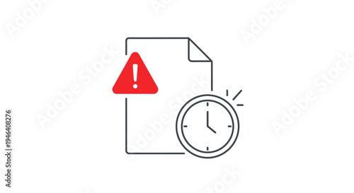 Warning Deadline Time Expiration Alert Symbol.