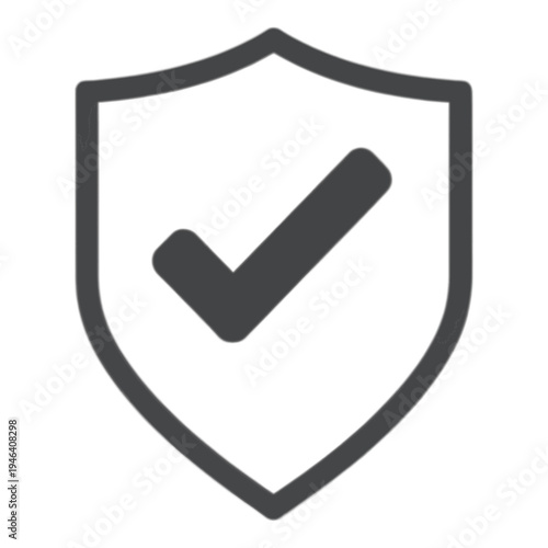 Shield With Check Mark Vector Icon