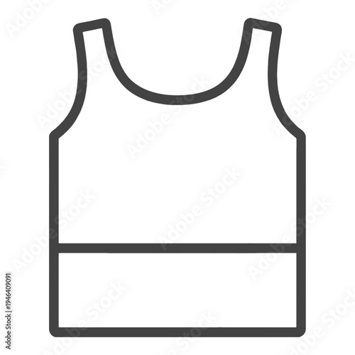 Tank Top Outline Line Icon