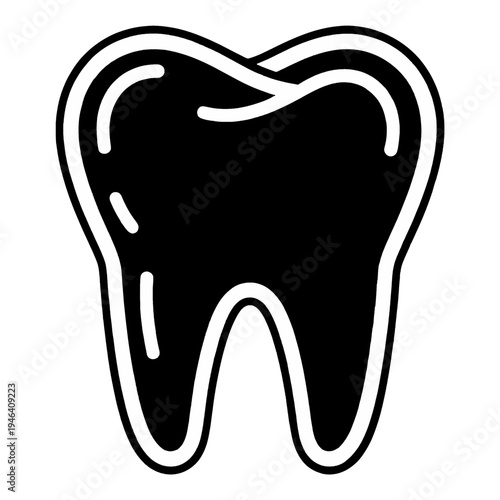 Tooth Outline Flat Icon