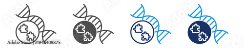 epigenetics icon set with multi concept