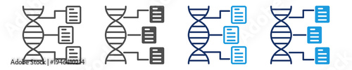 functional genomics icon set with multi concept