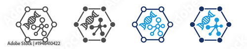 network biologist icon set with multi concept