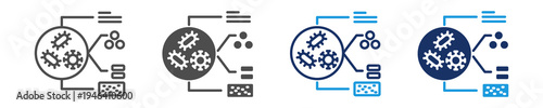 metagenomics icon set with multi concept
