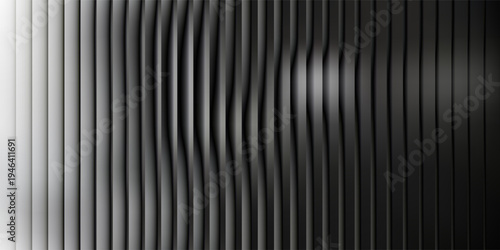 A striking monochrome abstract image with vertical lines forming a dynamic pattern in black and white, offering a bold visual impact and artistic flair.