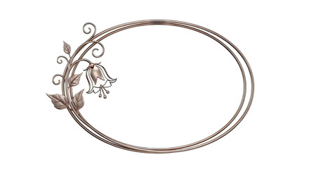 Ornate Oval Frame with Floral Design