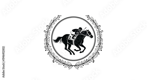 Horse Racing Jockey Riding Fast.