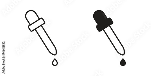 Dropper icon symbol vector illustration. vector flat clipart object eps10