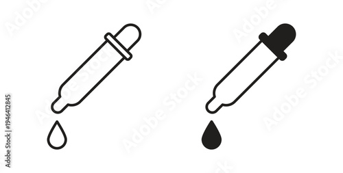 Dropper icon symbol vector illustration. vector flat clipart object eps10