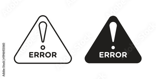 Error icon symbol vector illustration. vector flat clipart object eps10