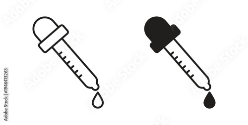 Eye dropper icon symbol vector illustration. vector flat clipart object eps10