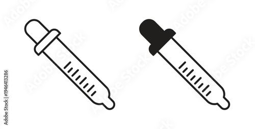 Eye dropper icon symbol vector illustration. vector flat clipart object eps10