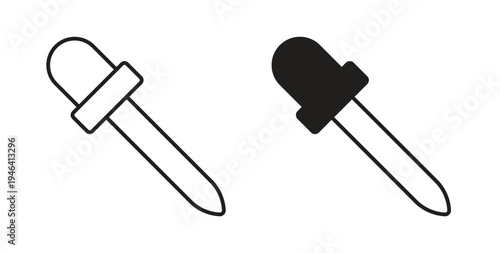 Eye dropper icon symbol vector illustration. vector flat clipart object eps10