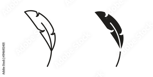 Feather icon symbol vector illustration. vector flat clipart object eps10