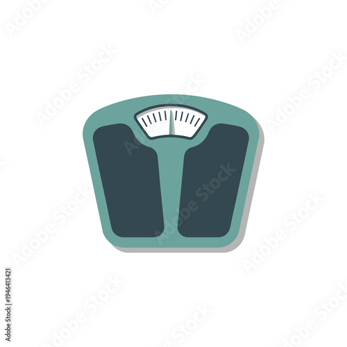 Green bathroom weight scale for monitoring health and fitness progress