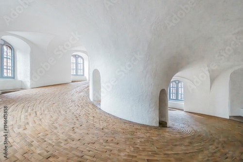 Foto Spiral Ramp Interior Of The Round Tower Rundetarn In Copenhagen