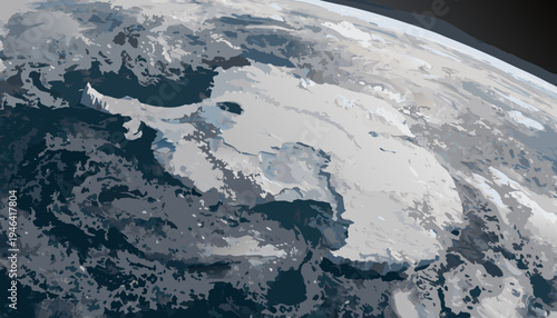 Satellite View of Antarctica from Space Rotating