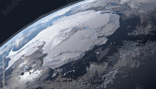 Satellite View of Antarctica from Space Rotating