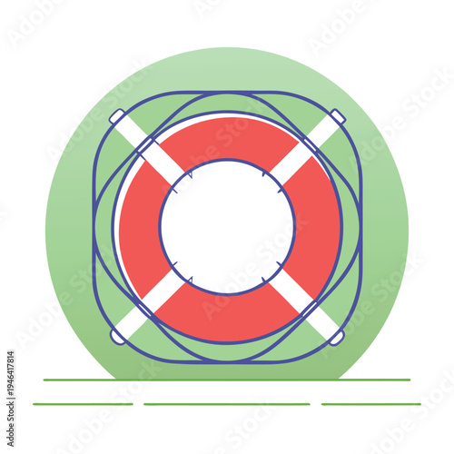 minimalist life preserver-icon white outline 