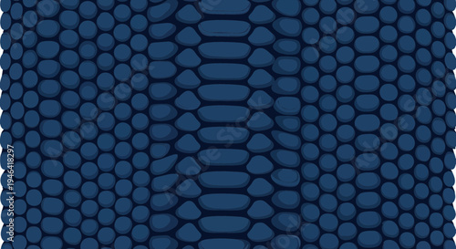 Deep Blue Snake Skin Pattern Seamless Texture Background