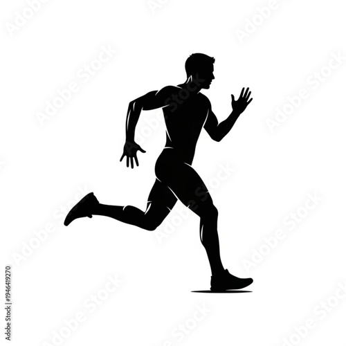 Silhouette of a man running