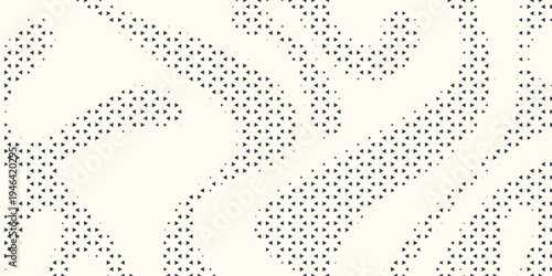Triangle Shapes Vector Abstract Geometric Technology Background. Radial Composition Halftone Frame Triangular Retro Simple Pattern. Minimal Style Dynamic Tech Wallpaper