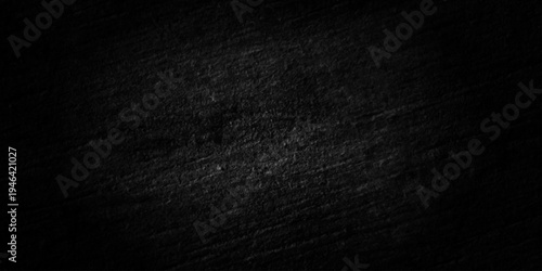 Bilde på lerret Dark black grunge stone concrete cement wall in retro concept background