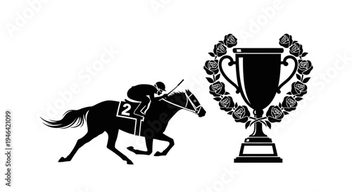 Horse Racing Trophy Winner Champion.