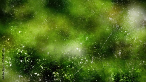 Abstract Green Nature Background with Soft Lighting and Organic Textures for Background or Print Design